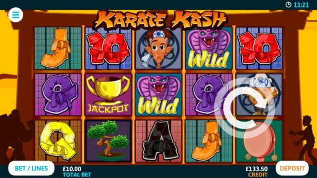 Karate Kash - Online Slot - In game screenshot - Dr Slot Casino